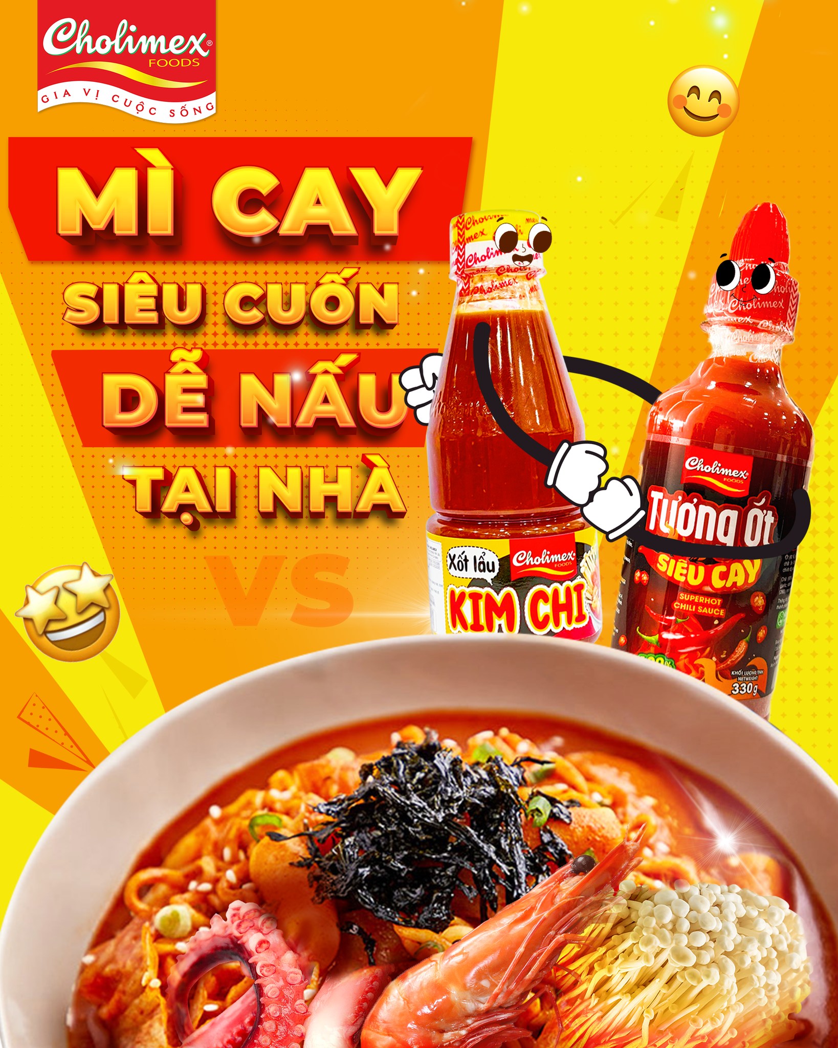 Cholimex Food SUPER SPICY NOODLES EASY TO MAKE AT HOME WITH THE